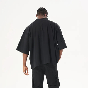 เสื้อยืดสำหรับผู้ชายโอเวอร์ไซส์ผ้าคอตตอนผ้า100% ครอปไซส์ปรับแต่งได้ไซส์ใหญ่พิเศษ - Product Image 5