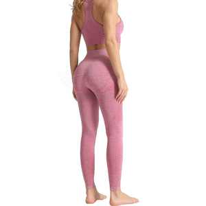 Conjuntos de entrenamiento para mujer, sujetadores deportivos de impacto de 2 piezas y pantalones de Yoga de cintura alta, conjunto de Yoga de 2 piezas para mujer - Product Image 5