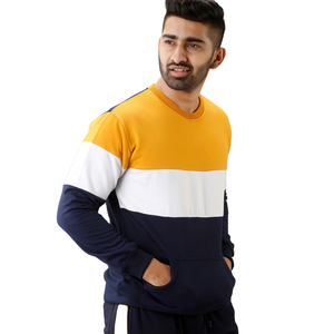 Sweat-shirts pour hommes à manches longues et col rond, imprimés en sérigraphie, brodés, unis, hiver, logo personnalisé, 100% coton, molleton respirant - Product Image 4