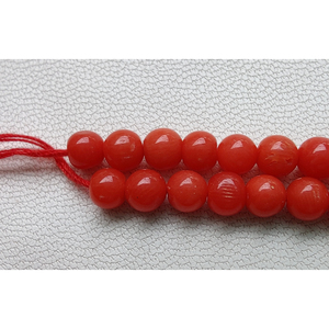 Cuentas de Coral italiano Natural de forma redonda, cuentas de Coral de mar profundo, cuentas de Coral rojo de calidad AAA, hebra de 16 "pulgadas - Product Image 5