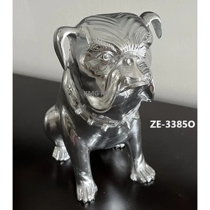 Sculpture de tête de cheval en aluminium plaqué or, fabrication artisanale de luxe, décoration moderne pour la maison et le bureau - Product Image 3