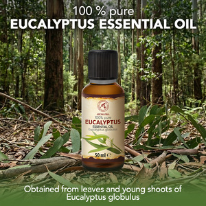 Aromatika Huile Essentielle d'Eucalyptus 100% Pure et Naturelle 20ml/50ml Eucalyptus Globulus Huile d'Aromathérapie Fraîche et Épicée Soin Corporel Huileux - Product Image 1