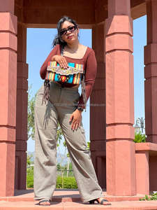 Sac en cuir usiné aztèque occidental à la mode Vintage Multi couleurs sacs à main femmes élégant cuir usiné élégant Look sacs à bandoulière - Product Image 3