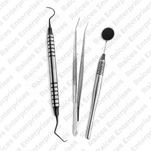 Venta al por mayor de etiquetas privadas juego de examen dental hecho a mano de material de acero inoxidable - Product Image 2