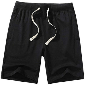 Short en polaire de couleur noire sur mesure pour hommes, short en polaire respirant à séchage rapide, short en polaire pour hommes avec logo et taille personnalisés - Product Image 1