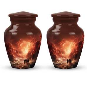 Urnas de escena apocalíptica para cenizas de cremación modernas para cenizas humanas recuerdo decorativo infantil urna conmemorativa arte - Product Image 6