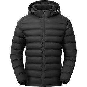 Veste matelassée pour hommes de haute qualité Logo personnalisé Streetwear d'hiver à capuche col montant respirant Nylon coton - Product Image 1