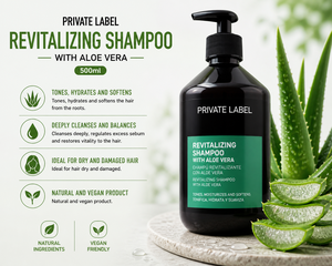 Champú Revitalizante de Aloe Vera de Marca Privada 500ml OEM |   Champú Reparador Hidratante para Cabello Seco y Dañado |   España UE - Product Image 2