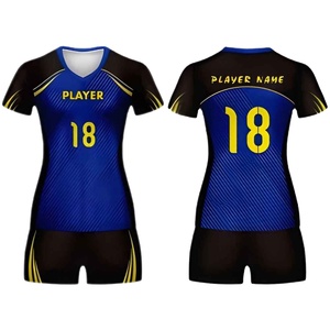 Vêtements de sport en gros, manches courtes, sublimés, 100% polyester, ensemble pour hommes et femmes, uniformes de volley-ball - Product Image 1