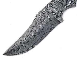 Cuchillo de Bolsillo de Acero de Damasco para Caza y Desollado, Precio de Fábrica, OEM, con Funda de Cuero, Color Personalizado, Grado Industrial - Product Image 3