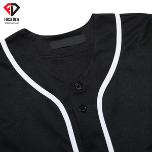 Jersey de béisbol de poliéster 100% para hombre, Jersey de béisbol con estampado 3D colorido, cosido, calidad personalizada, botones completos, venta al por mayor - Product Image 3