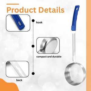 Juego de 4 cucharones de acero inoxidable para controlar las porciones, cucharas para servir, cucharón de porciones para salsas, perfecto para buffets de vigilantes del peso - Product Image 2