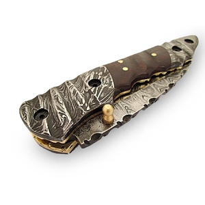 Couteau de poche en gros couteau pliant de survie en acier damas allemand Unique 2025 nouveau style couteaux pliants en gros - Product Image 2