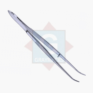 Pinzas dentales de acero inoxidable de alta calidad, instrumentos quirúrgicos manuales ligeramente curvados para cirugía dental - Product Image 3