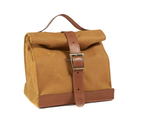 Sac à déjeuner isotherme réutilisable portable en toile de cuir écologique durable pour le travail au bureau et les voyages LCLB-0011 - Product Image 5