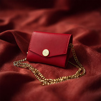 Mode printemps collier long mini sac porte-monnaie pochette personnalisée en cuir véritable PU