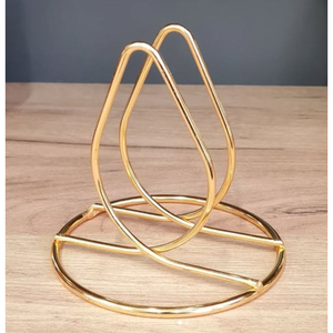 New Stylish Design Tissue <b>Dispenser</b> <b>Napkin</b> Holder Creative Gold Metal Tissue Stand And Holder For Dining Table And Kitchen Usage - Product Image 2