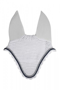 Horse Fly Bonnet White Horse Green Fly Elastic Fly Veil Hood With Soft Mesh Protects Eyes and <b>Ears</b> Full Visibility - Product Image 5