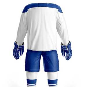 Men's Ice Hockey Uniform Set Heat-Transfer Printed 100% <b>Polyester</b> Breathable & Eco-Friendly Jersey & <b>Shorts</b> - Product Image 6