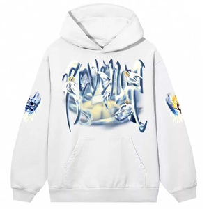 Sudaderas con capucha personalizadas con apliques de invierno para hombres 100% algodón Puffprint Screen Print Oversized Pullover Drop Shoulder Heavyweight GSM High - Product Image 5