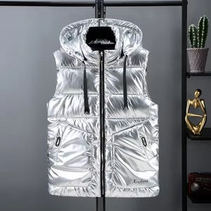 Veste en coton de haute qualité hiver Softshell rembourré lâche à capuche bulle manteau bouffant hommes - Product Image 6