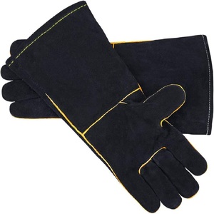 Gants de soudage en cuir de vachette fendu de 16 pouces Gants de sécurité résistants à la chaleur pour les soudeurs - Product Image 1