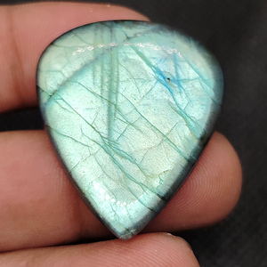 Cabujones de Labradorita Verde Natural de Alta Calidad, Piedra Preciosa en Forma de Pera - Product Image 1