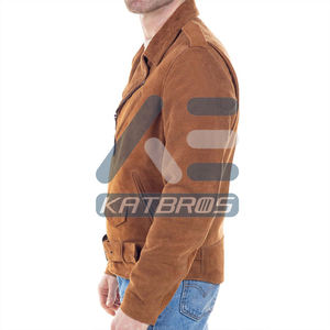 เสื้อแจ็คเก็ตหนังกลับบุขนด้านในให้ความอบอุ่น ดีไซน์ทันสมัย เหมาะสำหรับผู้ชาย ใส่เดินทางในชีวิตประจำวัน - Product Image 3