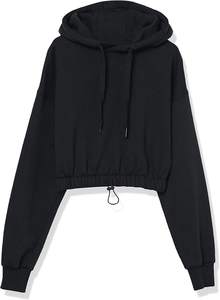 Logo personnalisé impression meilleur design pas cher prix léger femmes haut à capuche en différentes couleurs - Product Image 2