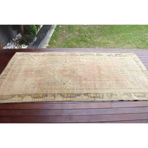 พรมตุรกีโบราณ ขนาด 4.2x8.5 ฟุต พรมขนสัตว์ลายดอกไม้สีแดง - Product Image 3