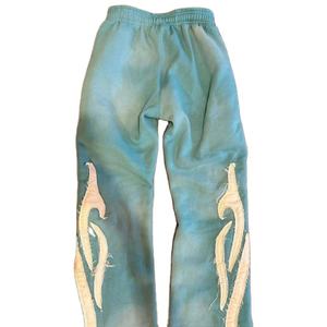 Pantalon de survêtement évasé vintage personnalisé et épais, délavé à l'acide, pour hommes, pantalon droit 100% coton de haute qualité pour impression bouffante logo - Product Image 5