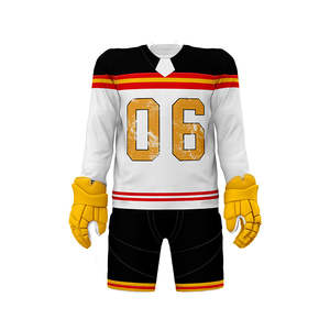 Ensemble complet d'uniformes de hockey sur glace personnalisés, maillot et short, numéro personnalisé 25 54 06 46 43, respirant, équipe professionnelle, athlétique - Product Image 4