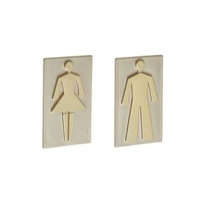 Panneau de toilette autocollant 8,5 cm - Olive (badge) - Product Image 1