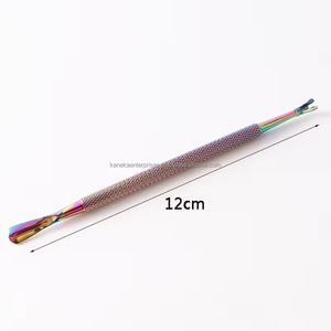 Empujador de Cutículas Profesional Reutilizable de Doble Extremo de Acero Inoxidable, Pala Exfoliante para Eliminar Piel Muerta, Limpieza de Uñas para Manicura - Product Image 4