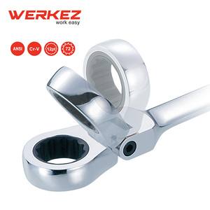 Werkez, 72 dientes, 1-1/16 \ ", llave de combinación de trinquete Flexible de acero cromado, herramienta de mano Industrial DIY, llave inglesa métrica OEM - Product Image 3
