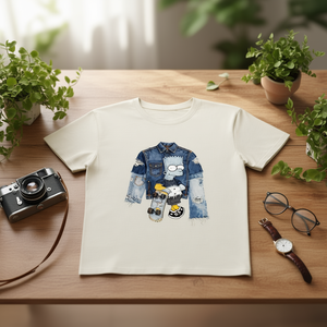 T-shirt Termica Oversize Unisex 210GSM 100% Cotone - Modello Rose Taglia 2XL Stampa DTG - Product Image 3