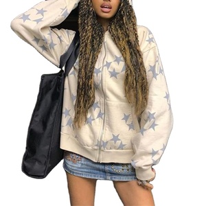 ผู้ผลิตเสื้อผ้าฮิปฮอปสตรีทแวร์ลำลองเท่ๆ ยอดนิยม รับผลิตเสื้อฮู้ดดี้ผู้หญิงแบบซิปเต็มตัว พิมพ์ลายกราฟิกตามสั่ง - Product Image 1
