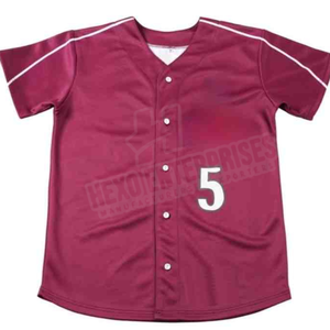 Ropa deportiva con botones personalizada, camisetas de béisbol y softball, camisetas transpirables de alta calidad con números de nombre de equipo - Product Image 3