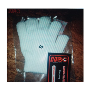 Guantes de trabajo de seguridad de punto de algodón y nailon blanco, 2023 - Product Image 4