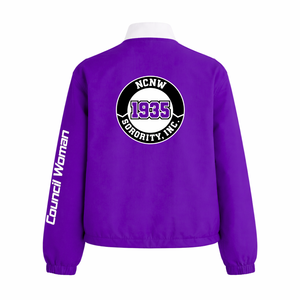 เสื้อแจ็คเก็ตผ้าทวิลล์สำหรับผู้หญิง NCNW Sorority สำหรับกีฬามอเตอร์สปอร์ต เสื้อแจ็คเก็ตนักขี่มอเตอร์ไซค์สมรรถนะสูง - Product Image 3