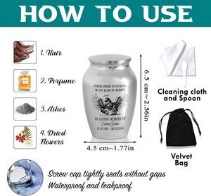 Personalized <b>Mini</b> <b>Urn</b> <b>for</b> Human <b>Ashes</b> Welded Metal Keepsake Remembrance Gift Custom Size <b>for</b> Loss of Loved One - Product Image 3