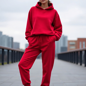 Survêtement surdimensionné 450 GSM pour femme Sweat à capuche et pantalon de survêtement Jogger Running Pullover Respirant Loose Fit Survêtement pour femme - Product Image 6