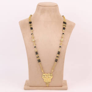 จี้ mangalsutra ชุบทองสำหรับผู้หญิงเครื่องประดับทองเหลืองทองแดงของขวัญ - Product Image 1