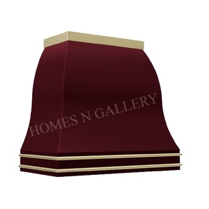 Cuisine de luxe peinture blanche en acier inoxydable feu design antique Corniness hotte de cuisine personnalisée métal blanc hotte de cuisine couverture - Product Image 6