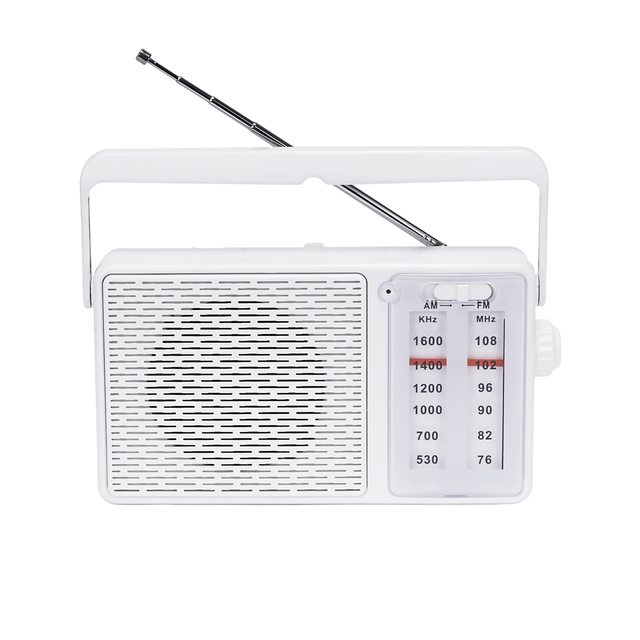 AM FM Portable Radio with Integrated Flashlight