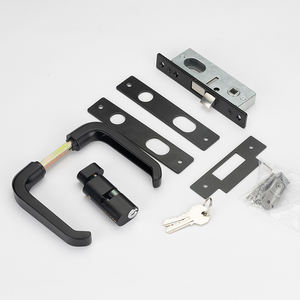 Set kunci Mortise hitam dengan kunci, gagang tuas kunci pintu keamanan tugas berat, perangkat keras pintu layar <span class=keywords><strong>Storm</strong></span> Alloy aluminium untuk rumah - Product Image 6
