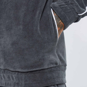 Chándal para hombre de diseñador de lujo transpirable en blanco de talla grande cálido 2 piezas chándal de terciopelo - Product Image 4