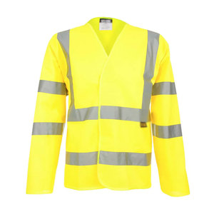 Chaleco de ropa de trabajo industrial de poliéster personalizable de la mejor calidad 2025 con mangas de seguridad reflectantes completas Logotipo personalizable - Product Image 4