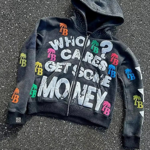 Sweat à capuche à impression bouffante personnalisé Sweat à capuche pour hommes Impression colorée Emballage d'exportation Patches Outwear Sweats à capuche en relief 3D - Product Image 3