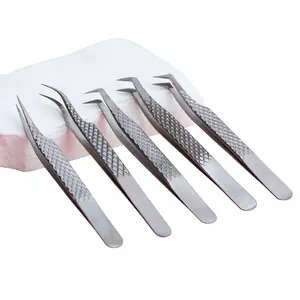 MORGANS INDUSTRIES – Kit de pinces à cils de précision en acier inoxydable durable, prise parfaite, pointe lisse de 10 mm pour extensions de cils - Product Image 1